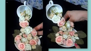 Como fazer cascata de flores para decoração artesanato Pinterest