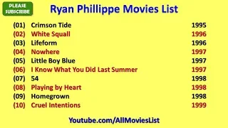 Ryan Phillippe Movies List