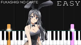 Fukashigi no Carte - Seishun Buta Yarou wa Bunny Girl Senpai ED | EASY Piano Tutorial