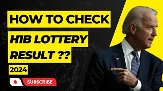 How to check H1B Lottery RESULTS ?? 2024