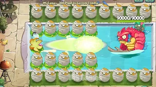 100 Plant Max Level vs Super Deep Sea Gargantuar 90000 HP - PvZ 2 10.2.1 New Update