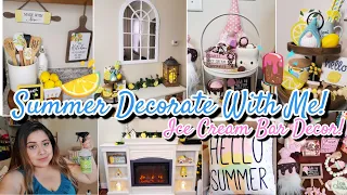 SUMMER DECORATE WITH ME 2022! LEMON 🍋 & ICE CREAM BAR DECOR 🍨