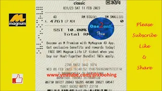 Magnum 831 Lucky Pick Sabtu [11/2/2023]