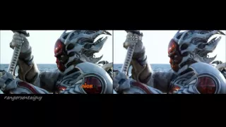 Power Rangers/Shinkenger Samurai Red Ranger vs Deker (PR and Sentai version)