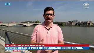 Macron reage a post de Bolsonaro sobre a esposa