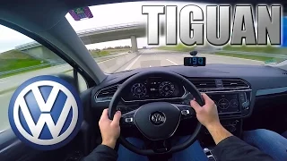 2016 VW Tiguan (0-200 km/h) POV- Autobahn Acceleration, Top speed TEST ✔