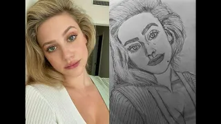 I tried to draw Lili Reinhart from Riverdale ❤️ 🥰 #foryou#viral#shorts#short#live#netflix#new#draw