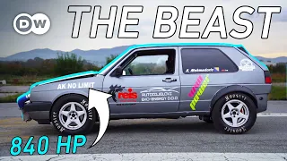 Brutal VW Golf Mk2 With 840HP: Fastest In Bosnia!