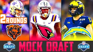 2024 NFL Mock Draft 2 Rounds | NFL Mock Draft with Trades | Post Free Agency NFL Mock Draft