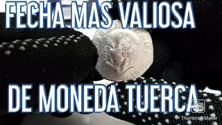 Moneda $10 pesos HIDALGO TUERCA O HEPTAGONAL VALIOSA.