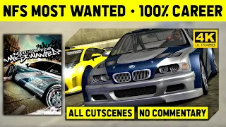 NFS MOST WANTED REMASTERED 4K - 100% CAREER PART. 1 - NO COMMENTARY