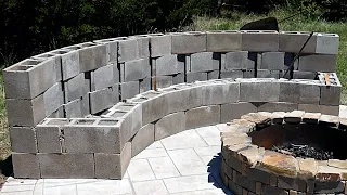 Building Patio Fire Pit Seating Base