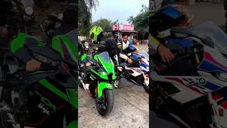 launch control sound of ninja zx10r vs BMW s1000rr #kawasakininjazx10r #bmws1000rr #launchcontrol