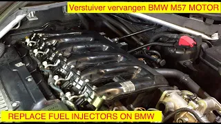 Verstuiver vervangen BMW 330D 335D 530D 535D X5 3.0D /  REPLACE FUEL INJECTORS ON BMW M57 stepbystep