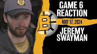Jeremy Swayman Reacts To Game 6 Loss vs. Florida Panthers