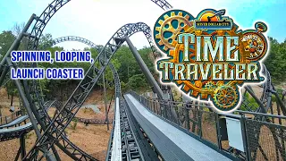 2018 Time Traveler Roller Coaster On Ride HD POV Silver Dollar City