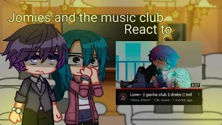 Jomies and the music club reacts to Love~ || gacha club || gacha reactions || drake || tmf