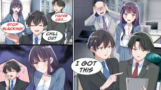 [Manga Dub] The slacker CEO shows his true strengths when his employees are in trouble [RomCom]