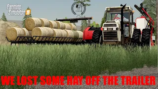 WE LOST A FEW BALES OFF THE TRAILER | FS19