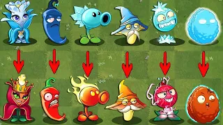 PvZ 2 Discovery - Every Plant Same Shape in Game (China & International) New