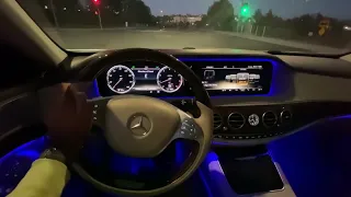 Mercedes S550 2014 W222 - Driving Video - White over Beige