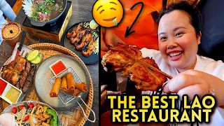 Authentic Lao Food Mukbang Giant Shrimp + Papaya Salad + Oxtail Soup + BBQ Chicken 먹방 Eating Show!