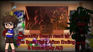 Security Breach react to [The Boss Fight Afton Ending &bonus ] (My AU) Version (Thai)