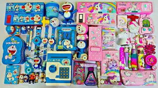 Latest DORAEMON vs UNICORN Toys Collection🥰Piggybank, slime, Geometry box, Helicopter, Pen Sharpener