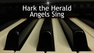 Hark the Herald Angels Sing - Christmas piano instrumental with lyrics