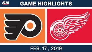 NHL Highlights | Flyers vs. Red Wings - Feb 17, 2019