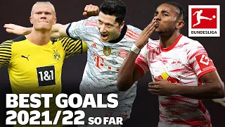 Top 10 Goals 21/22 So Far • Lewandowski, Haaland & Co.