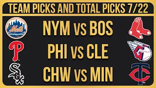 FREE MLB Picks Today 7/22/23 Baseball MLB Picks and Predictions