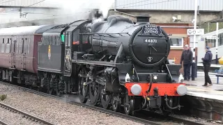 The GLORIOUS Sound of a PAIR of LMS Stanier Black 5's Arriving & Departing Peterborough 18/11/23