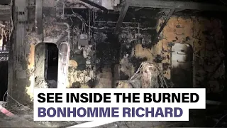 Go inside charred interior of Navy ship that burned for four days