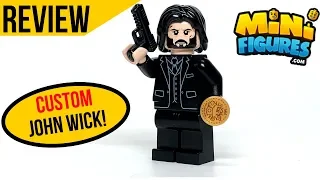 Custom JOHN WICK LEGO Minifigure from Minifigures com Review