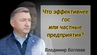 Владимир Боглаев. Что эффективнее гос или частные предприятия?