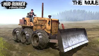 Spintires: MudRunner - The Mule Tractor Driving Through Mud
