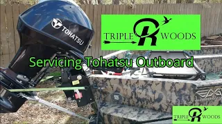 Servicing 40hp-50hp Tohatsu 4 stroke Boat Motor- Oil Change - Lower Unit-