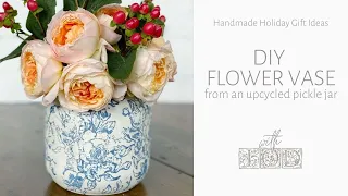 Upcycle Glass Jar into a DIY Flower Vase: An Easy Mother's Day or Holiday Gift DIY