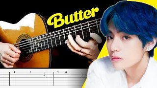 BUTTER (BTS) Guitar Tabs Tutorial