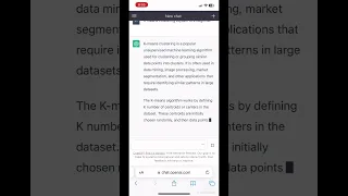 K Means Clustering explanation by ChatGPT
