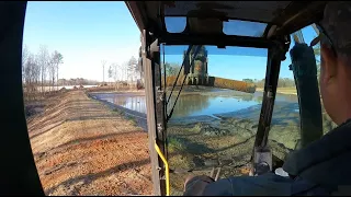 Diversion Ditch, Old Overflows Removed And Bringing Materials For The 10 Acre Pond