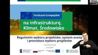 25.01.2024 - Szkolenie Działanie FENX.01.04 Gospodarka odpadami oraz gospodarka o obiegu zamkniętym