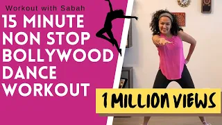 15 Minute At-home Non-stop Bollywood High Intensity Dance Workout | Burns 🔥 200 calories