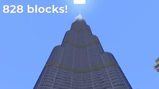 What's inside Burj Khalifa 828 blocks in Minecraft!
