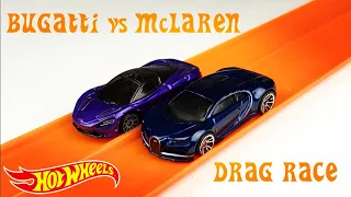 Hot Wheels Bugatti Chiron vs McLaren 720S Drag Race