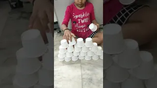 Home activity 3 | Simple indoor activity from  paper cups| cup castle