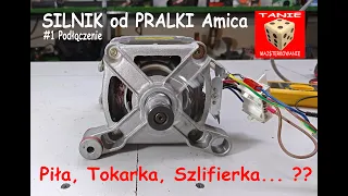 Silnik od Pralki AMICA #1 - Podłączenie na krótko ( Tokarka, Szlifierka, Piła ...) (WELLING HXGK 1I)