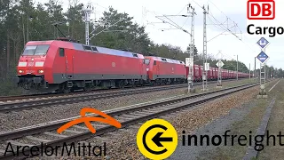 Schwere Fracht für DB Cargo Br.152! Der ArcelorMittal Erzzug aus Eisenhüttenstadt in Doppeltraktion!