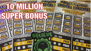 Brand New 10 Million Super Bonus Tickets‼️ California Lottery Scratchers🤞🍀🍀🍀